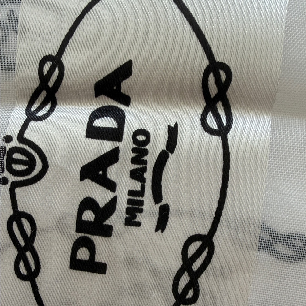 Prada Monochrome Logo Scarf - Picture 12 of 12